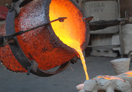 molten metal being poured